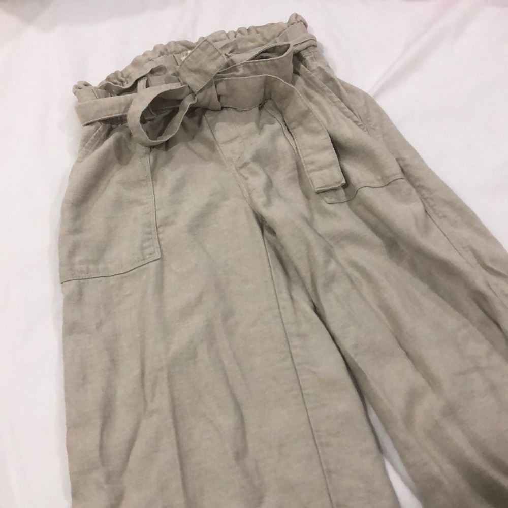 Blank NYC Paperbag Waist Linen Pant